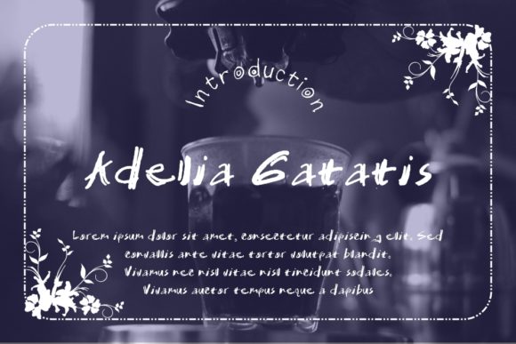 Adelia Gatatis: A Handwritten Font for Editorial Design