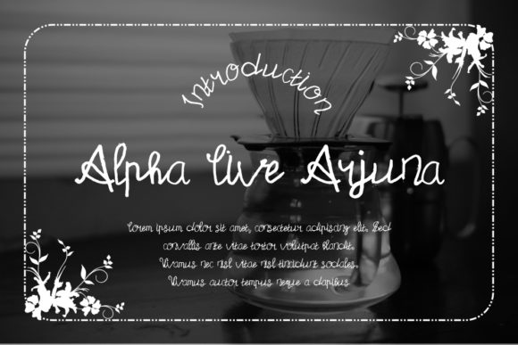 Alpha Live Arjuna: A Handwritten Font for Editorial Design