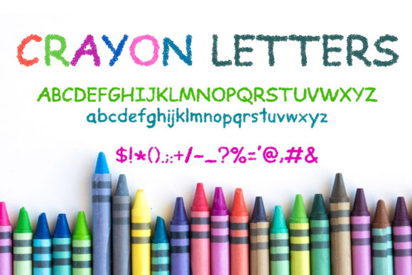 Crayon Letters: A Handwritten Font for Crafters