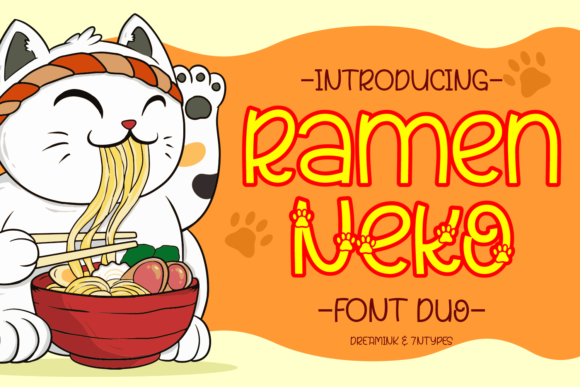 Ramen Neko: A Whimsical Handwritten Font for Web Design